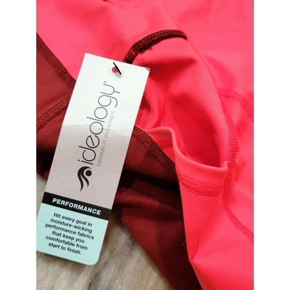 IDEOLOGY Women's High Rise Colorblock Leggings XXL Red - Picture 5 of 7